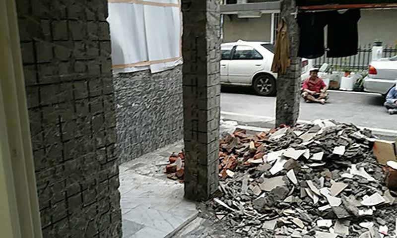 台北外牆破碎、牆面拆除